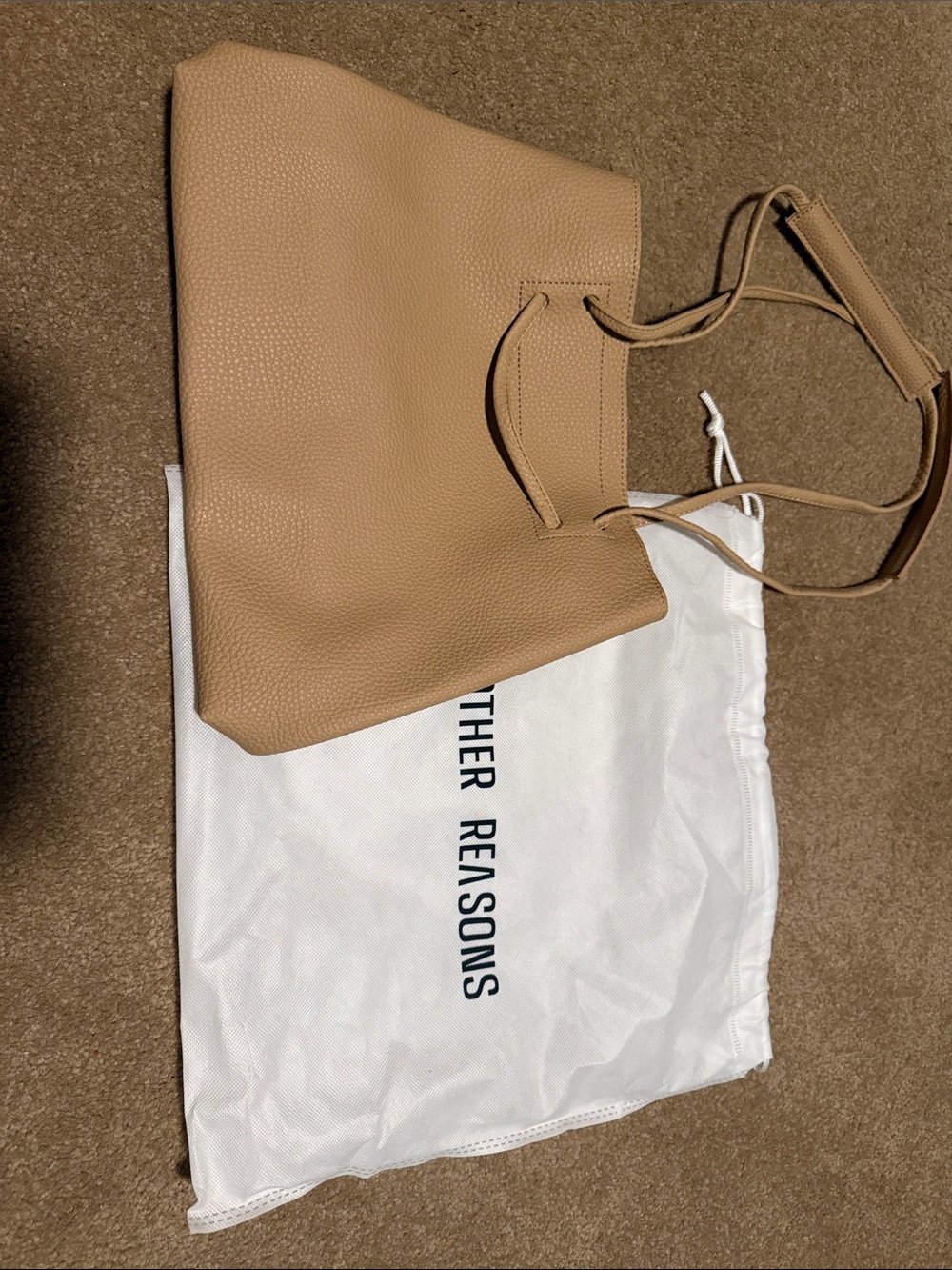 8 Other Reasons Tan Pebbled Leather Shoulder Bag